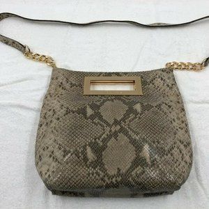 Micheal Kors Tan Snake Skin Womens Shoulder Bag